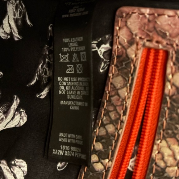 Ted Baker London Brown pink Leather Shoulder Bag with Classic Snakeskin design - Picture 15 of 17